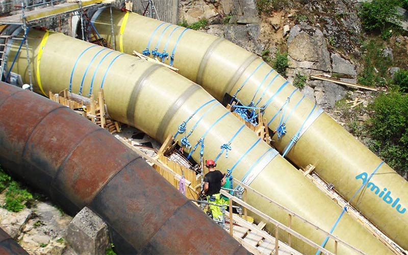 Amiblu GRP hydropower pipeline replaced corroded steel pipeline in Norway