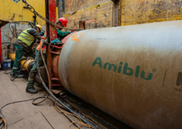 Amiblu Hobas jacking pipe installation Vilnius