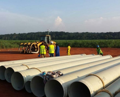Amiblue irrigation pipes sugar can crops Cameroon