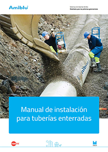 folleto Amiblu Manual de instalación para tuberías enterradas, portada