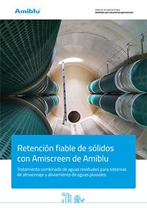 folleto Amiblu Sistema de retención de sólidos Amiscreen, portada