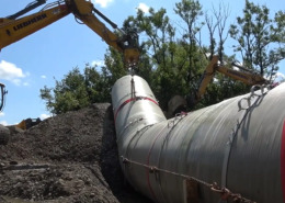 Amiblu GFK-Druckleitung Wasserkraftwerk Wangen