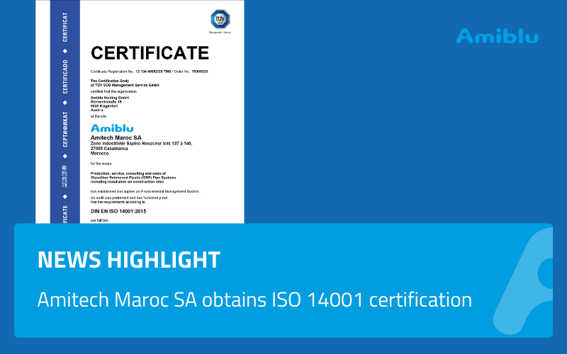 Amitech Maroc obtains ISO 14001 certification