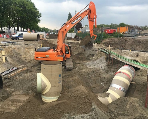 CC GRP cross drainage culvert installation Netherlands