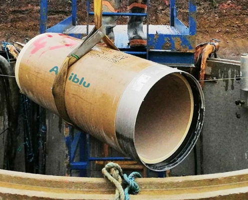 Amiblu GRP jacking pipes by Hobas were installed for Sheffield sewer upgrade in UK