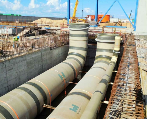 Hobas GRP pipes Siemens CCPP project in Egypt