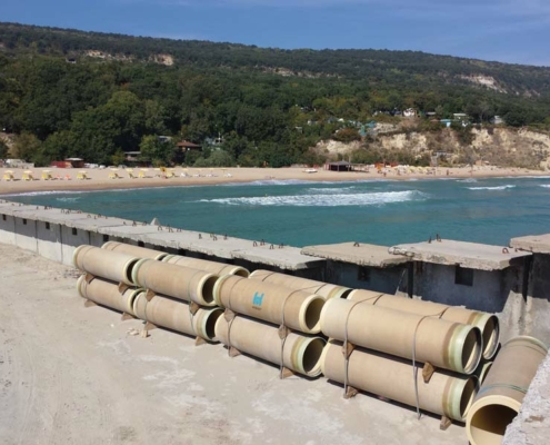 HOBAS Pressure Jacking Pipes for a Sea Outlet in Bulgaria