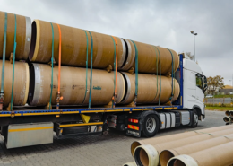 Loading of Amiblu Hobas jacking pipes at the factory in Dąbrowa Górnicza, Poland