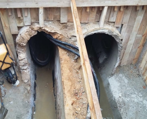 Customized NC Hobas Profiles for Sewer Rehabilitation near Paris