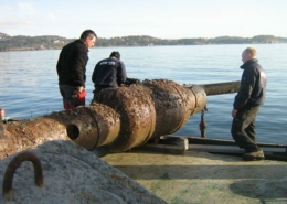 Section of GRP diffuser ashore Enga WWTP